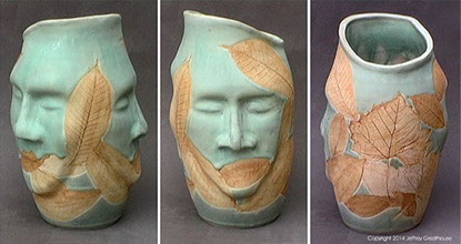 Jeffrey Greathouse Leaf Series. SPHERE VASE